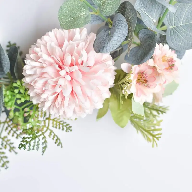 

Imitation Flower Wall Hanging Decoration Metal Wreath Wrought Wall-Mounted Metal Wall Wreath Decor Flower Iron B7J3