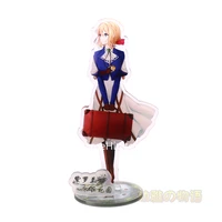 violet evergarden action figure cosplay anime toys cattleya baudelaire benedict blue acrylic figures stand model dolls 15cm
