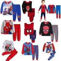 disney children clothing sets kids pajamas set for girl sleepwear clothes spiderman cotton cartoon pijamas spring autumn pyjamas
