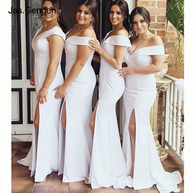 

bridesmaid dresses for Evening event Front Slit Long Mermaid Prom Gown 2020 for Women