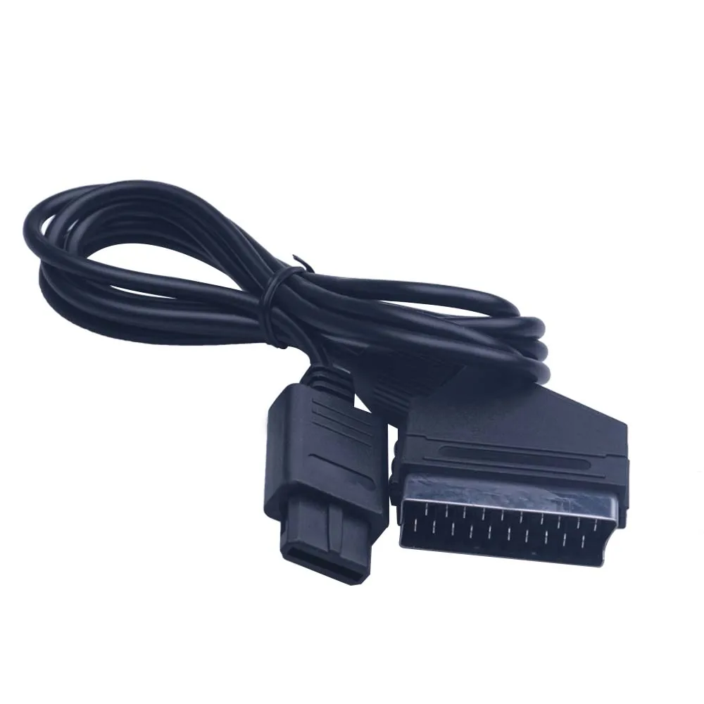 1 8 м ПВХ RGB Scart видео AV кабель Шнур для PAL Super Nintendo N64 NGC SNES|Кабели| |