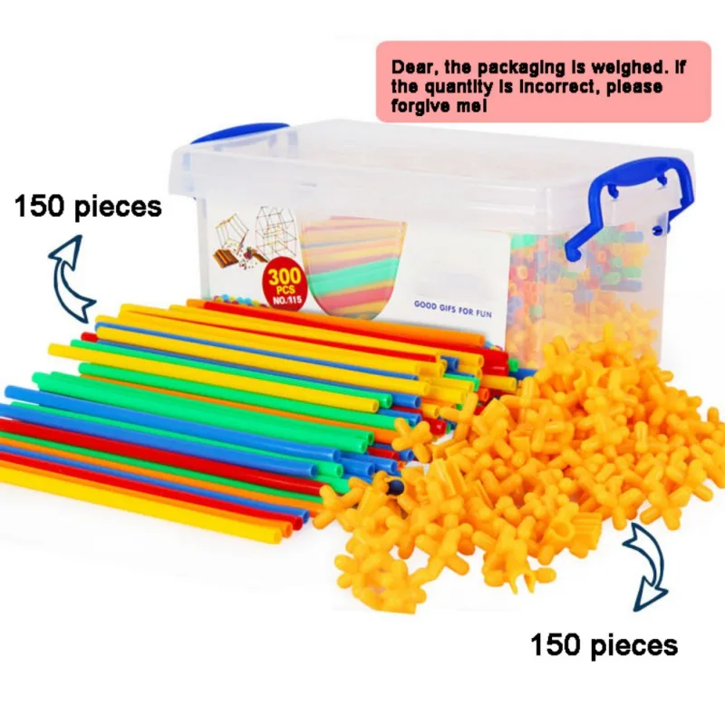 4D DIY соломы строительные блоки Пластик конструкции в собранном виде