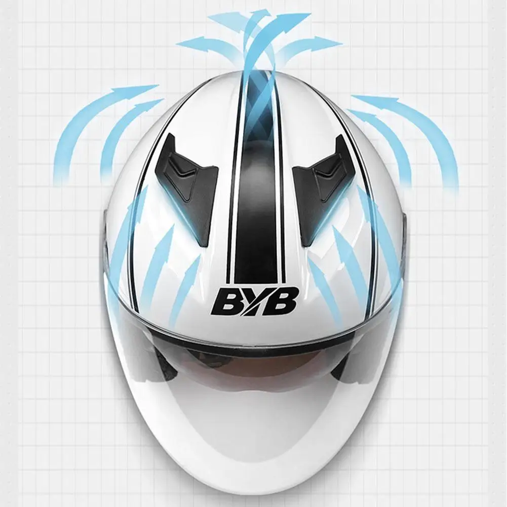 BYB Motorcycle helmet Electric bicycle riding Four seasons Helmet Fall/Winter Anti-fog Protective Cap cascos para moto | Спорт и