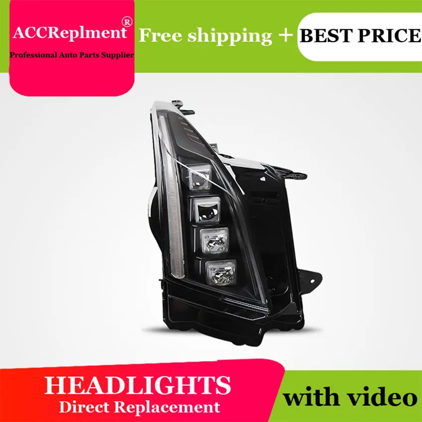

Car Styling For Cadillac ATS led headlights 2013-2018 Led head lamp ALL LED fog lights Daytime Running Lights