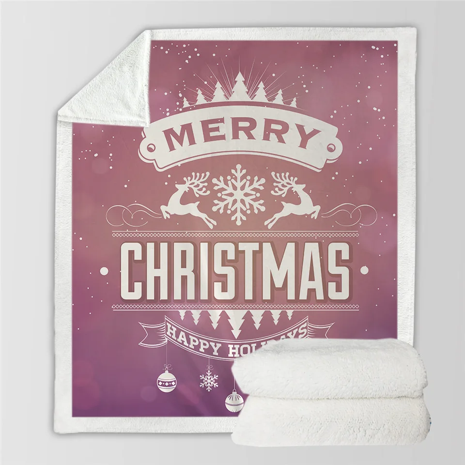 

Модное теплое одеяло на Рождество для взрослых и детей 3D цифровая печать хлопковое бархатное плотное одеяло 130*150 см 150*200 см