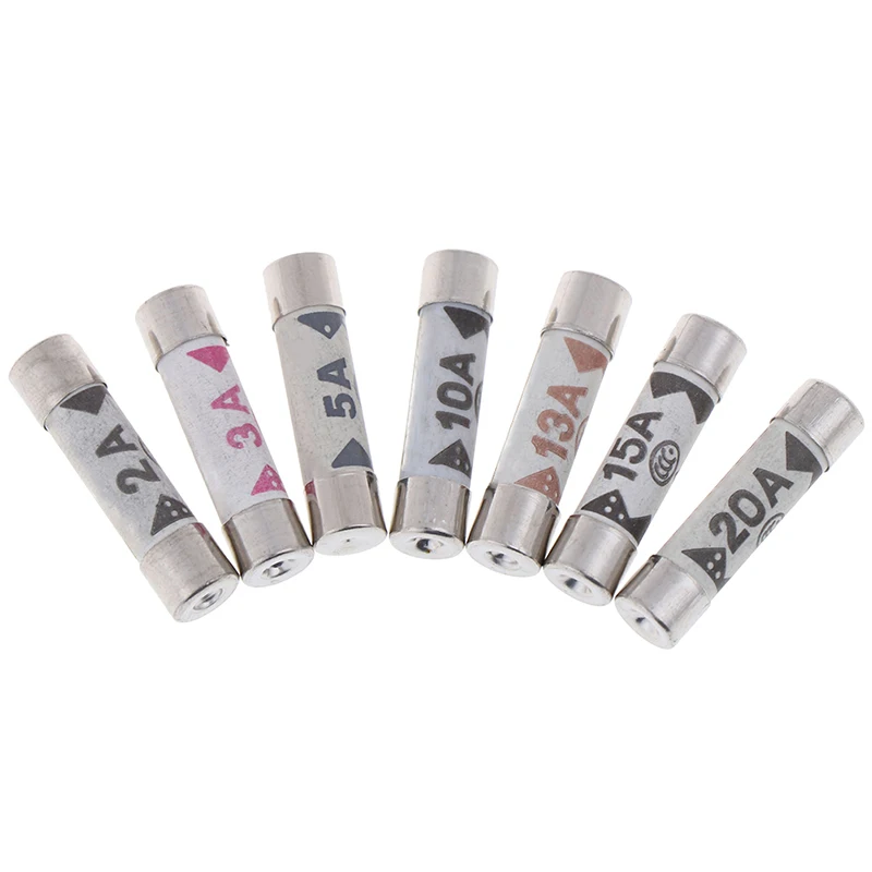 

10 pcs/lot British Fuses BS136 2 Filling Sand Riot Ceramic Fuse 6x25mm 1A To 20A 240V Wholesale