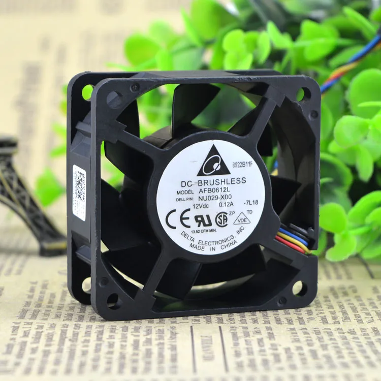 

New original 6025 AFB0612L 12V 0.12A 6CM 6 cm 4-wire temperature control mute chassis fan