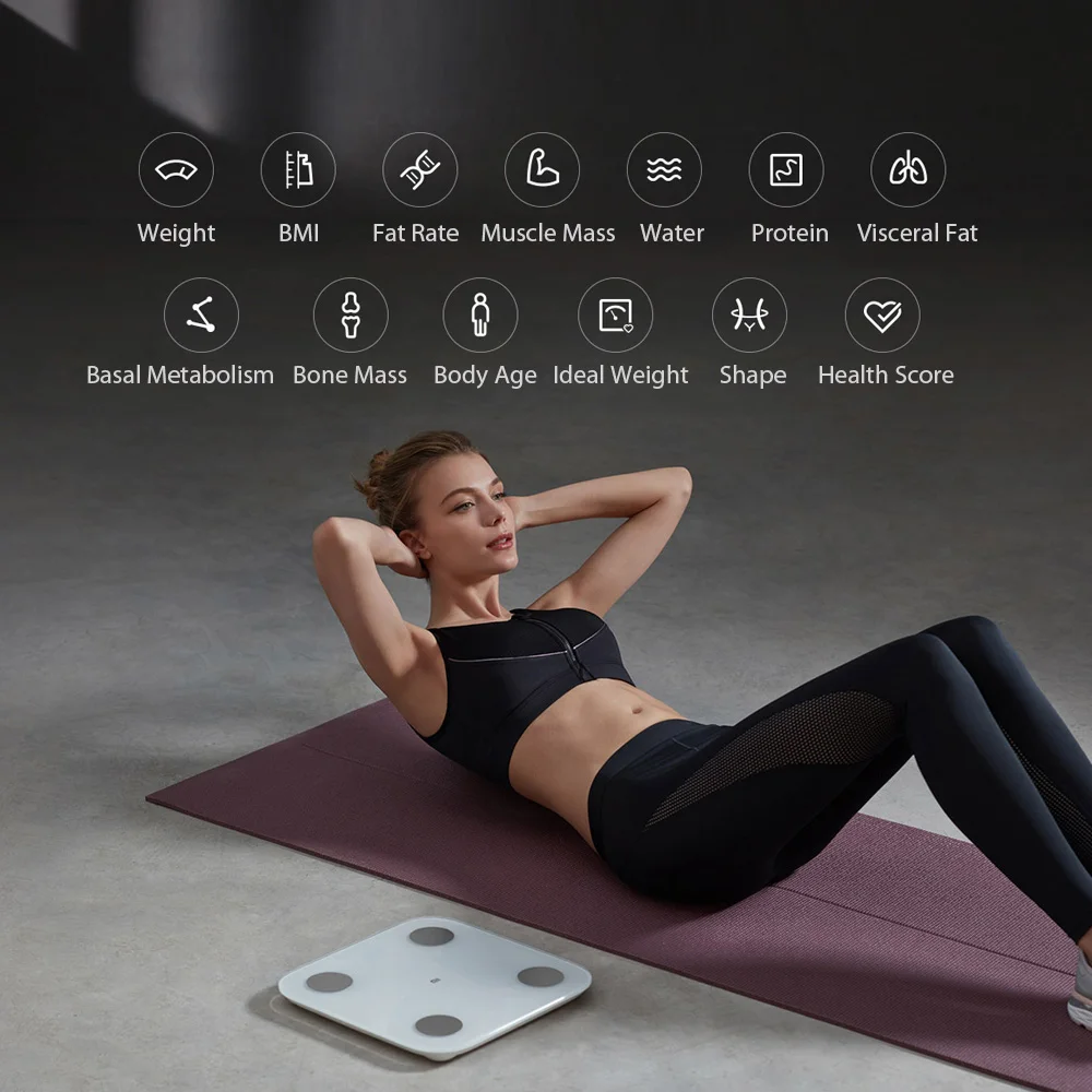 Весы Xiaomi Mi Body Scale 2 BT 5 0 цифровые весы для определения массы жира в ванной индекса