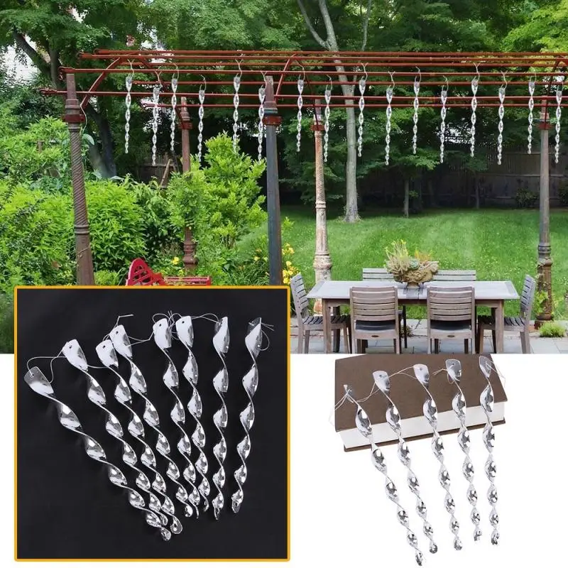 

8Pcs Bird Repellent Reflective Scare Rods To Drive Away Birds Nvironmental Protection Agricultural Bird Scare Bird