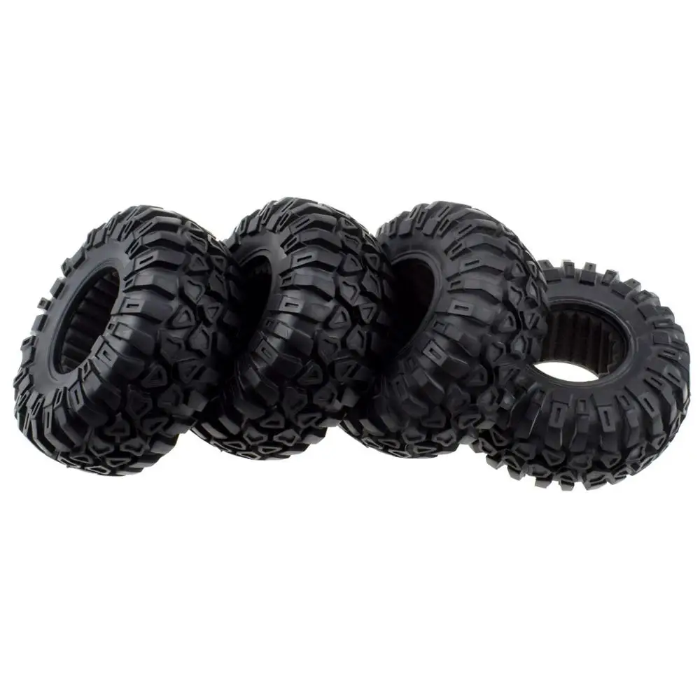 SOJERC 4 шт. 135 мм 2 дюйма Beadlock колеса и резиновые шины для 1/10 RC Рок Гусеничный осевой