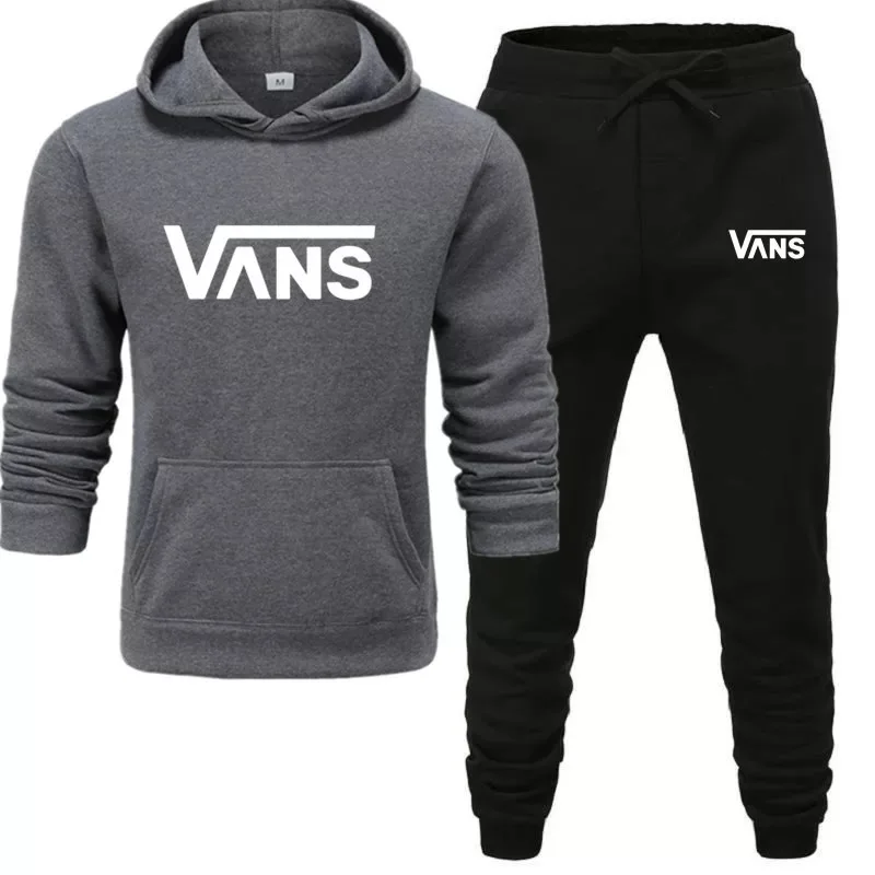 

2021 New Casual Men Suit Clothing Tracksuit Casual Sportsuit Hoodies Sportswear Hooded Sweatshirt+Pant Pullover Two Piece Set