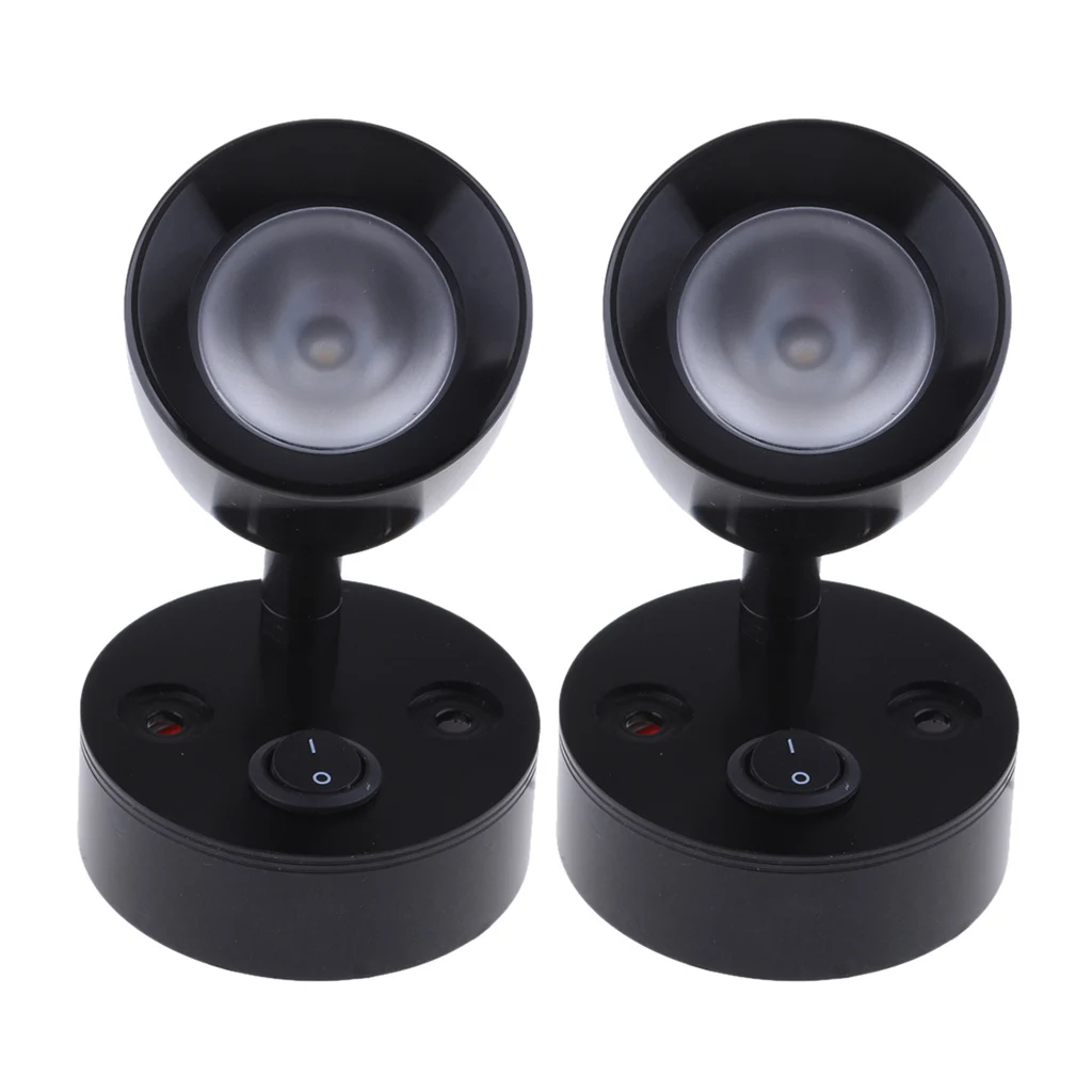 

2 Pcs Boat/RV/Camper Adjustable Brightness Reading Light Interior Desk Lamp 3W 12V 24V 3000K Waterproof
