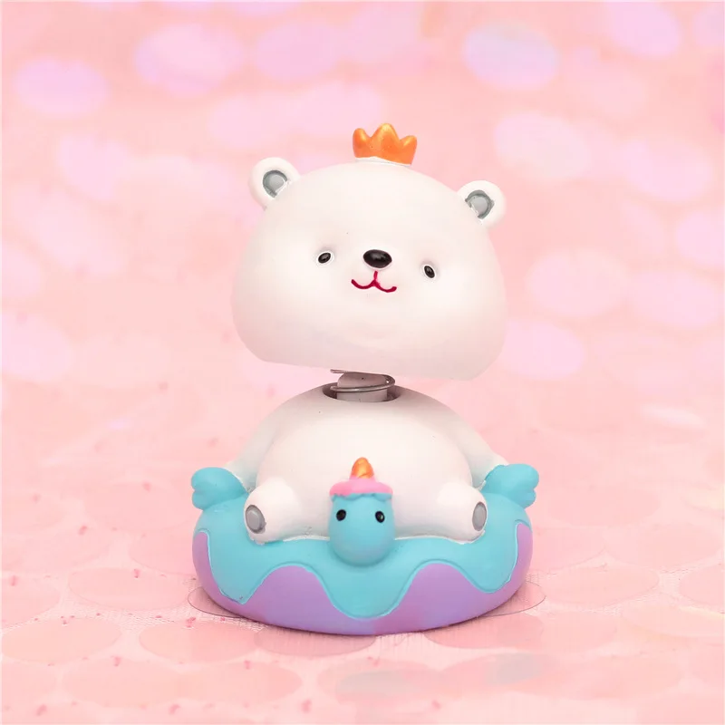 Милая машина украшения Bobblehead собака кивая игрушки для щенка приборной панели автомобиля Декор для дома авто украшение интерьера аксессуары - Название цвета: 0833 bear