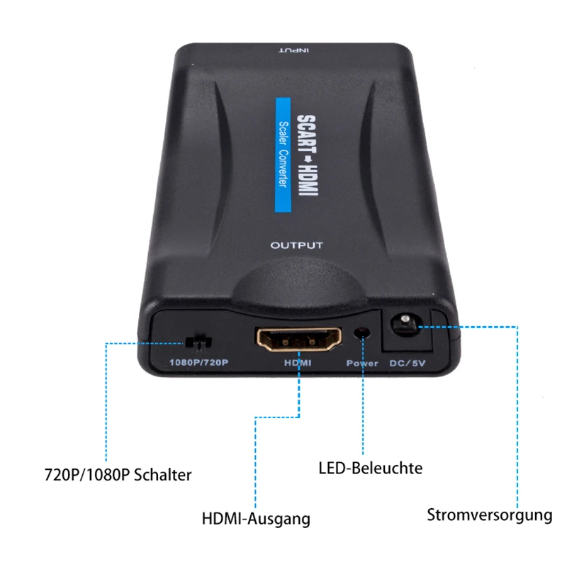 1080P Scart в HDMI конвертер аудио видео адаптер для HD tv Sky Box STB смартфонов DVD новейший |