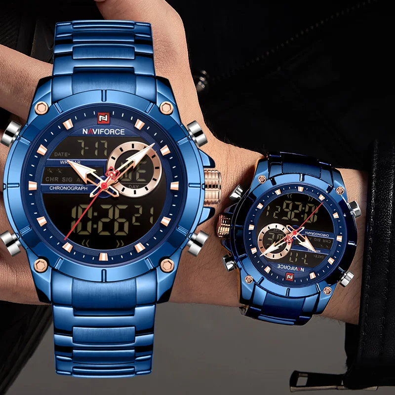 NAVIFORCE часы Топ люксовый бренд мужские спортивные военные водонепроницаемые