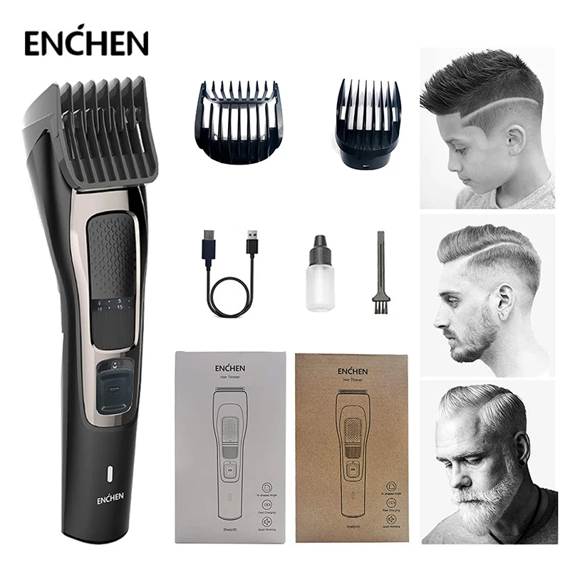 ENCHEN Sharp3S Для мужчин электрическая машинка для стрижки волос USB Перезаряжаемые
