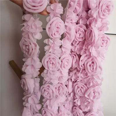 light pink Белое свадебное платье из шифона ручной работы с объемным кружевным платьем на плече с поясом на талии, цветами, кружевными цветами, аксессуарами - Цвет: light pink