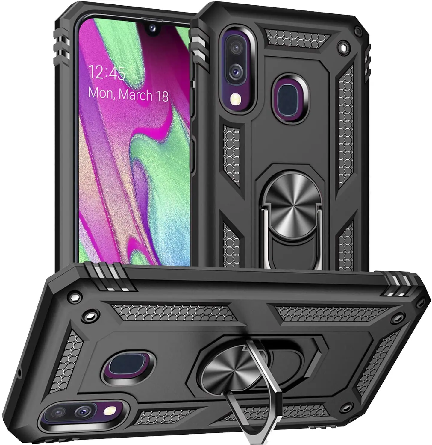 Чехол для Samsung Galaxy A40 армированный военный ударопрочный магнитный автомобильный