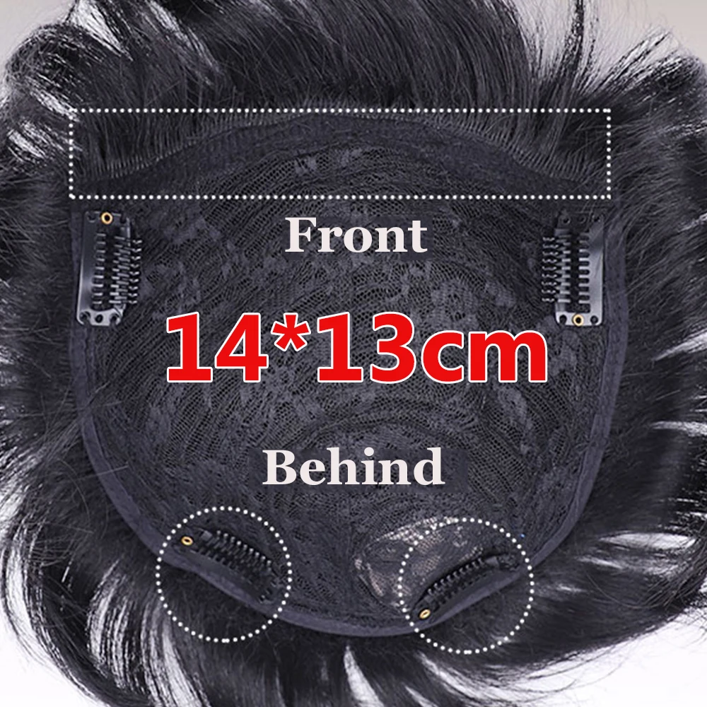 XUANGUANG мужской парик мягкие мужские волосы синтетический на клипсе черного цвета