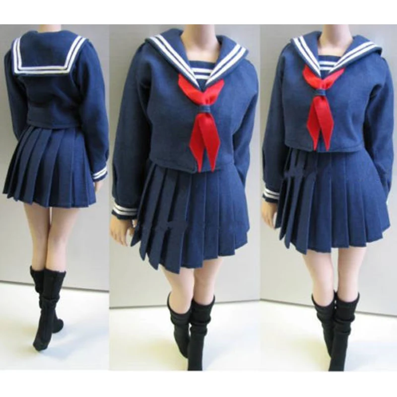

In STOCK 1/6 Female Students School Uniforms and Stockings Full Set Clothing for 12 Inches Bodies Figures Without Body
