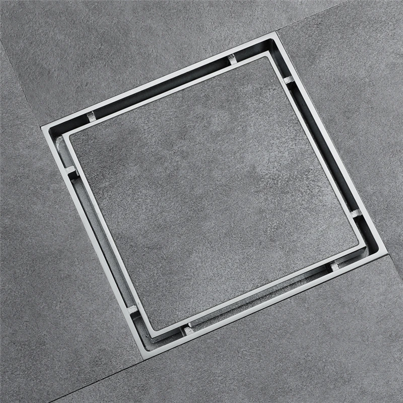 Невидимый квадратный Слив для пола 15x15 см слив ванной комнаты Твердый латунный