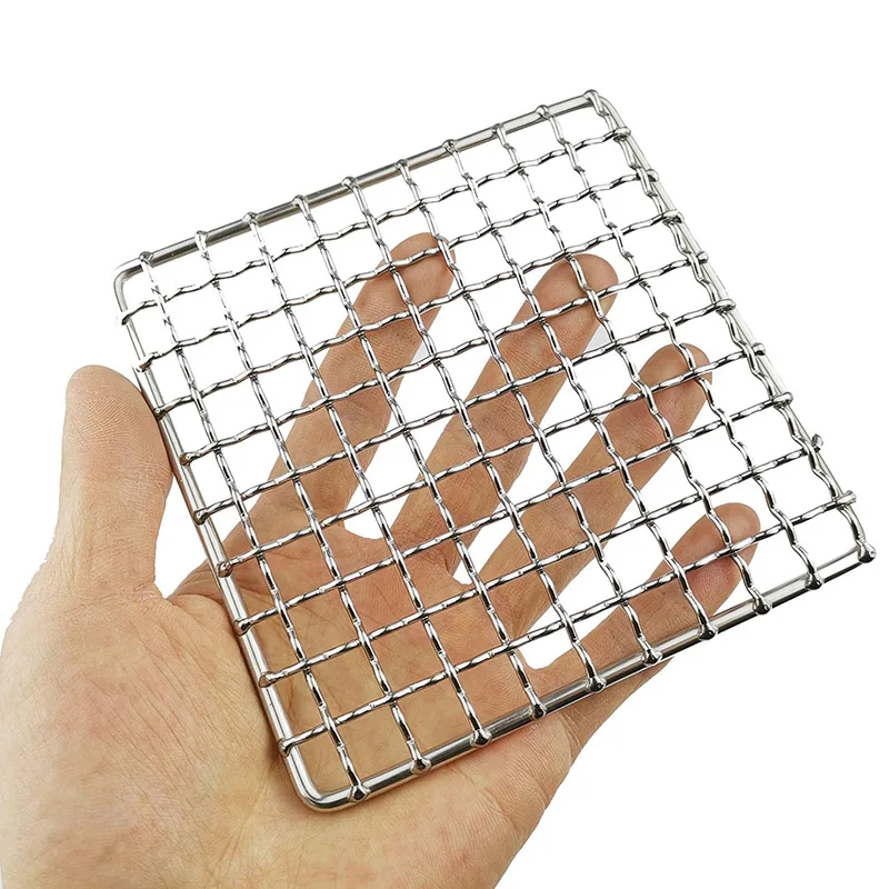 

BBQ Bake Mesh Stainless Steel Metal Firing Net Easy Cleaning Outdoor Picnic Tool Kitchen Tools BBQ Grill Supporter Accessories