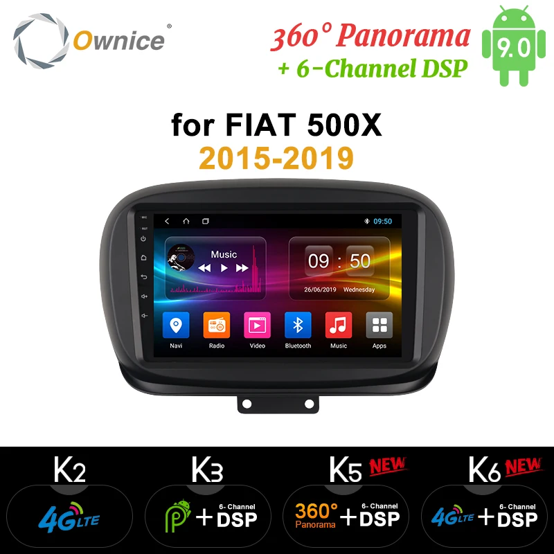 Ownice K3 K5 K6 Восьмиядерный Android 9 0 автомобильный DVD gps для Fiat 500X2019 Головной блок Радио