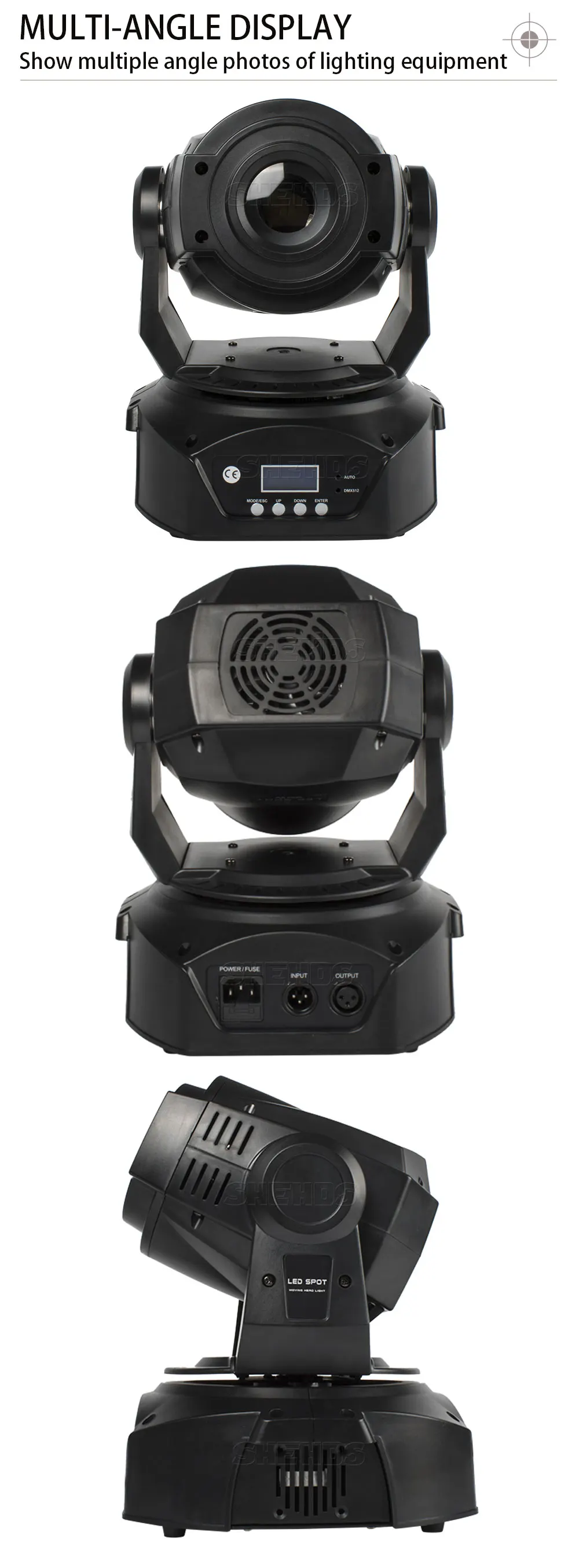 Светодиодный спот 90W с ЖК-дисплей Дисплей с 6 героев: призма DMX512 сценический эффект освещения для DJ диско вечерние танцпол Быстрая
