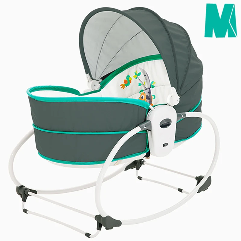 

Portable Baby Rocking Bassinet, 5 in 1 Gliding Swing Cradle With Music & Toys, Multi-Functional Infant Crib Travel Chair