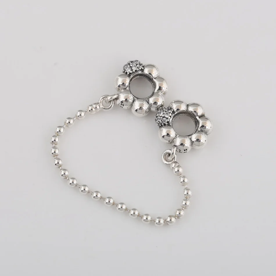 

Authentic S925 Silver Bead Pave CZ Charm fit Lady Bracelets & Bangles Girl Women Gift DIY Jewelry