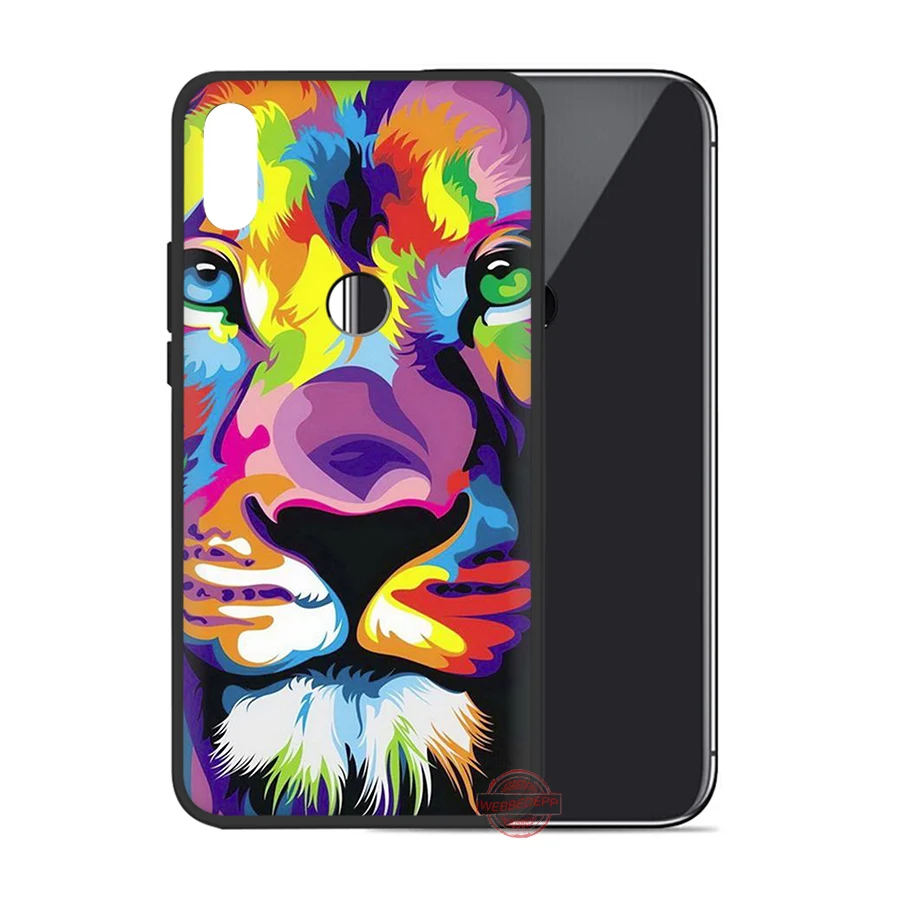 WEBBEDEPP мягкий чехол с большим львом на камнях для Huawei P Smart Z Plus 2018 2019 и Y6 Y7 Y9 Prime V20 |