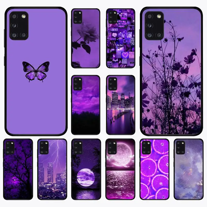 

Purple aesthetic Phone Case for Samsung A 51 30s 71 21s 10 70 31 52 12 30 40 32 11 20e 20s 01 02s 72 cover