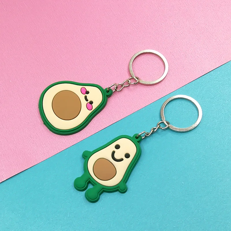 1 шт. брелок для ключей из ПВХ с изображением авокадо ананаса цветов кактуса |