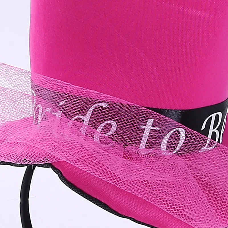 

Mesh Top Hat Headband Bride To Be Headwear for Bachelorette Hen Party Supplies Decoration Gift Bridal Shower Funny Prop