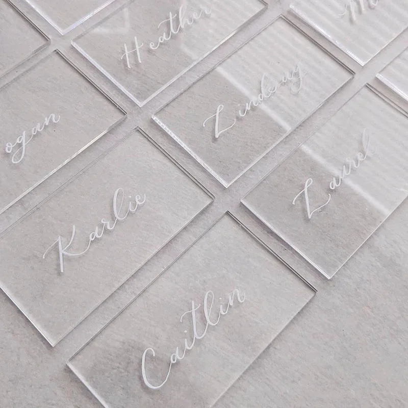 20 50 шт. прозрачный акриловый стол место карты для гостевых прямоугольные