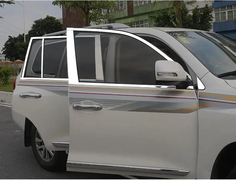 

Window B-pillars Decorative Sticker Car Styling Trim Accessories Stainless steel window trim For Toyota Land Cruiser 2008-2019