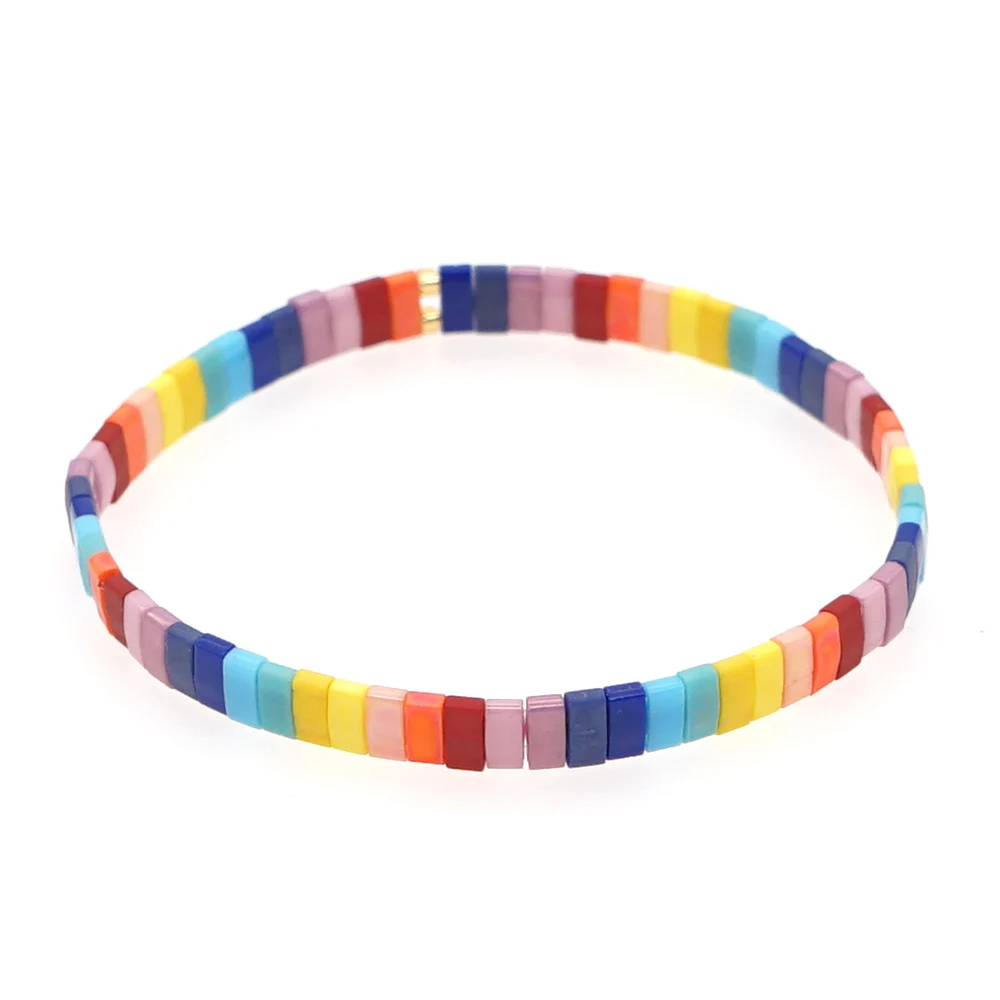 

Go2Boho Miyuki Tila Beads Bracelets For Women Boho Rainbow Beaded Bracelet Friends Jewellery Gift Summer Beach Pulseras Jewelry