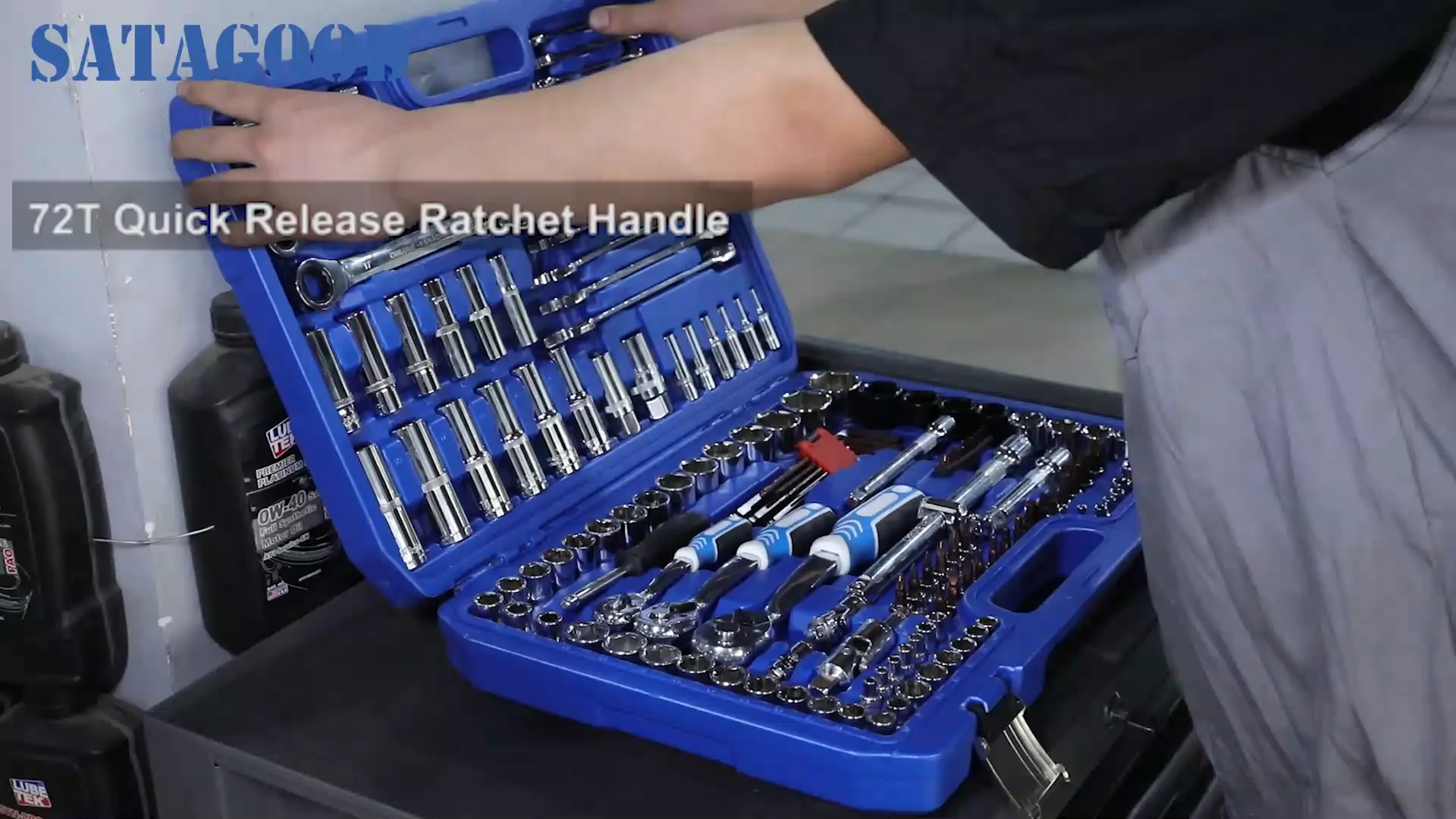 

Srunv GoodKing 5 sets of 37 Pcs high quality hardware tools contain 24T ratchet wrench combination sockets and so on