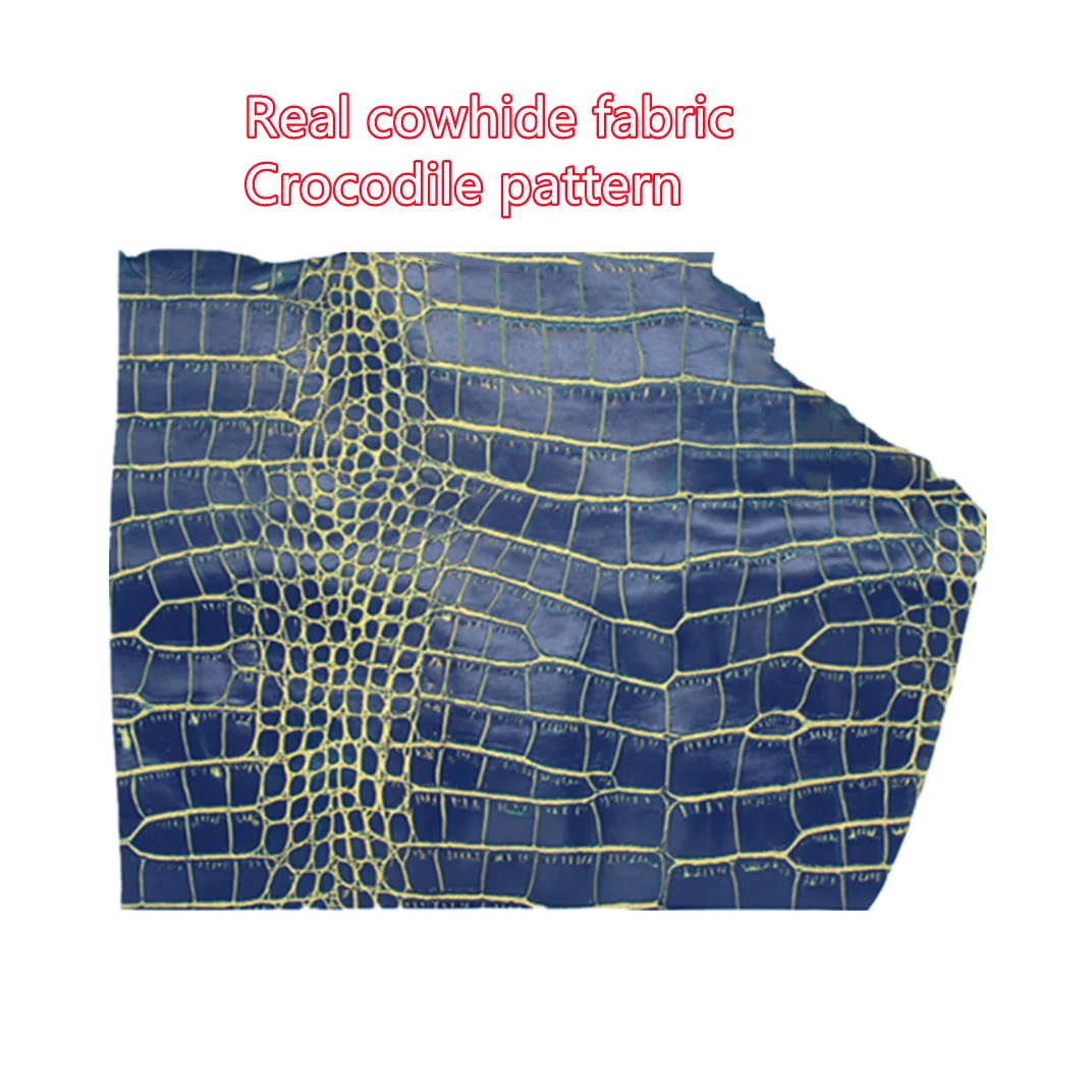 Искусственная кожа ткань крокодиловый узор синий ручная работа сделай сам