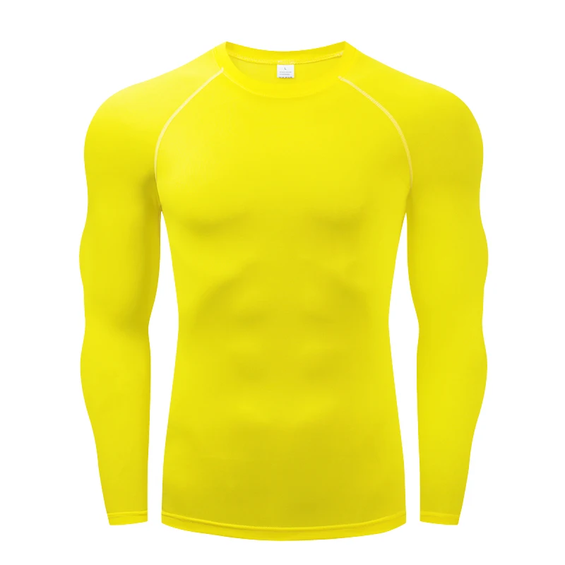 

New Long Sleeve Sport Shirt Sportswear Compression T Shirt Quick Dry Men's Running T-shirt Gym Fitness Top rashgard T-Shirts