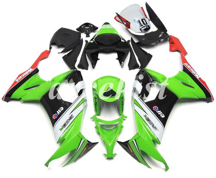 

Новый ABS Полный обтекатели комплект подходит для kawasaki Ninja ZX10R 2008 2009 2010 обтекатель 08 09 10 10R ZX-10R на заказ красный зеленый