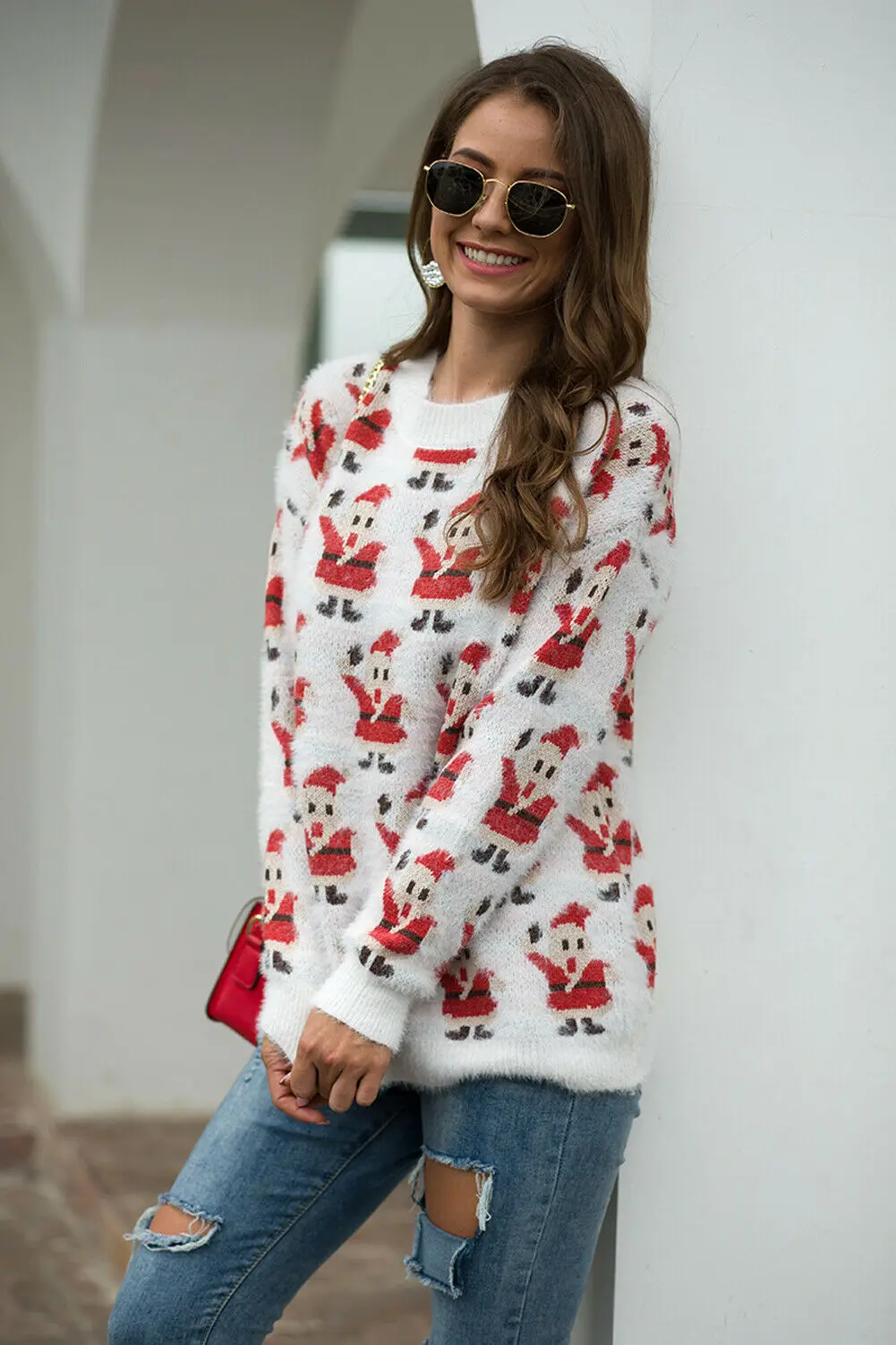 2020 новый год Женский Рождественский свитер Модный женский джемпер с длинным