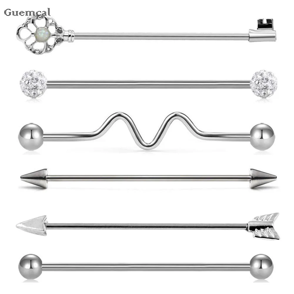 Guemcal 6pcs Popular Personality Diamond Key Arrow Set Earrings Exquisite Piercing Jewelry | Украшения и аксессуары