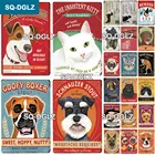 SQ-DGLZ металлическая табличка с изображением собакикошки, жестяная вывеска, винтажный декор, украшение для комнаты, металлическая табличка, мужская пещера, плакат для бара, домашний декор