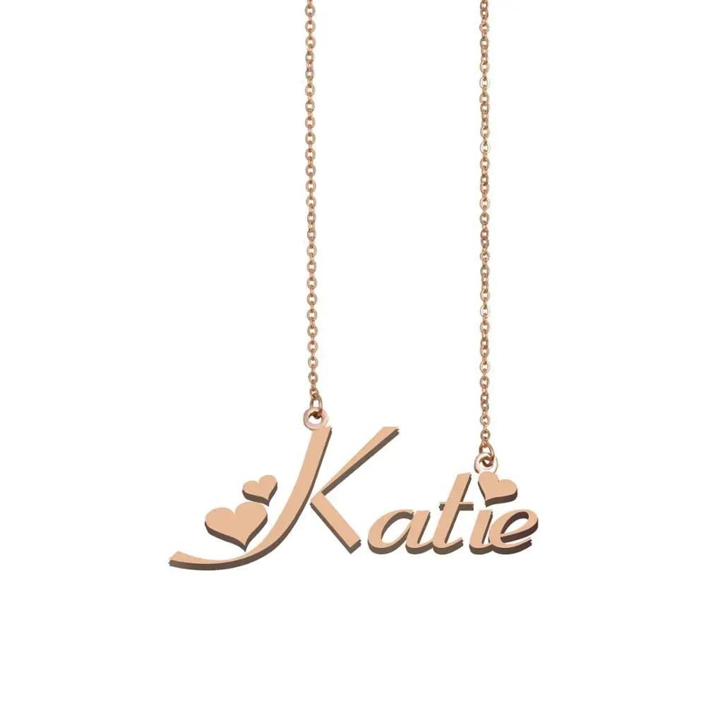 

Katie Name Necklace , Custom Name Necklace for Women Girls Best Friends Birthday Wedding Christmas Mother Days Gift