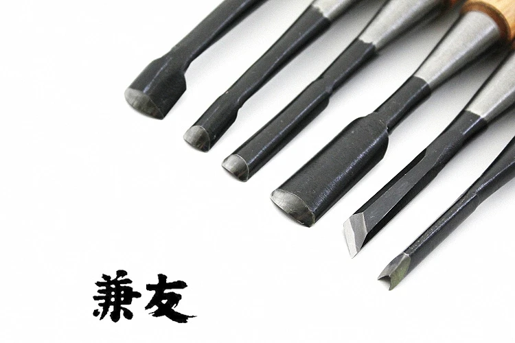Japanese Chisel Carving Knife Anlai White Steel Woodworking Round Bevel Triangle V | Инструменты