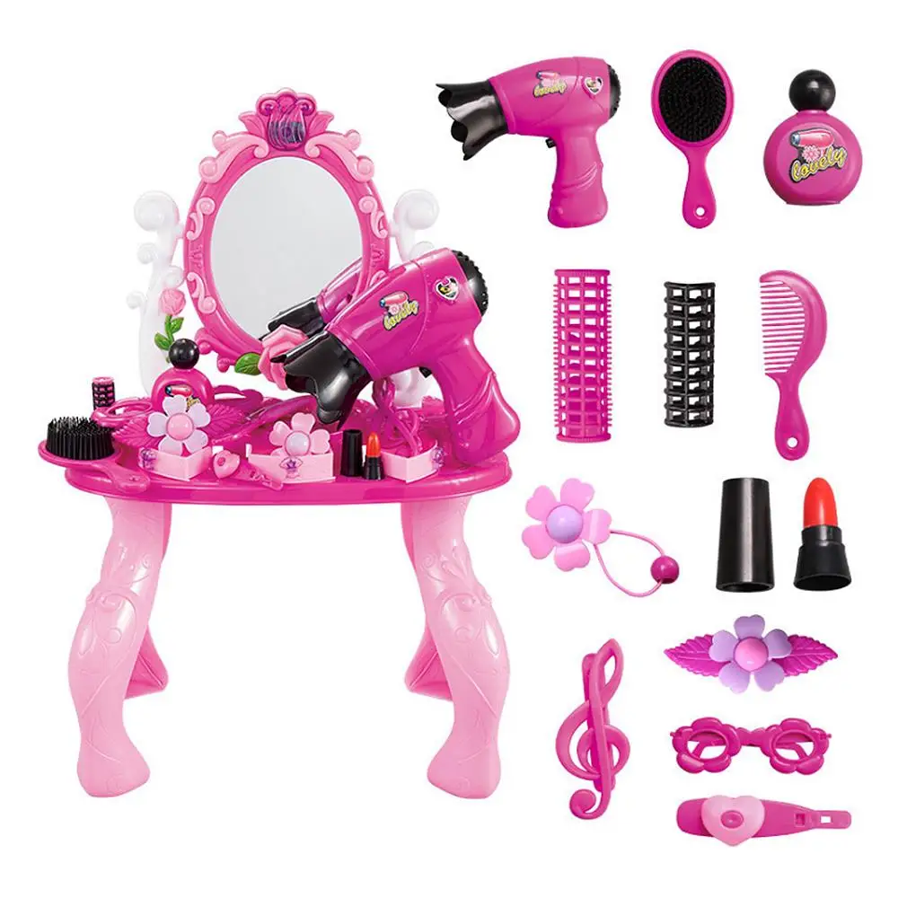 Pretend Toy Chic Dresser Simulation Make Up Simulation Cosmetic Case Baby Kids Girls Makeup Tool Kit Children Pretend Play House