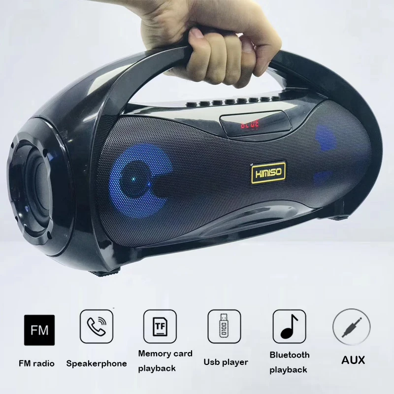 Мощная Bluetooth колонка с микрофоном беспроводная Портативная для домашнего