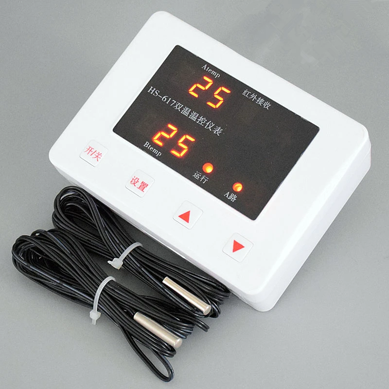 

617A Solar Temperature Difference Comparison Controller Hot Water Return Water Circulation Thermostat Water Pump Meter Switch