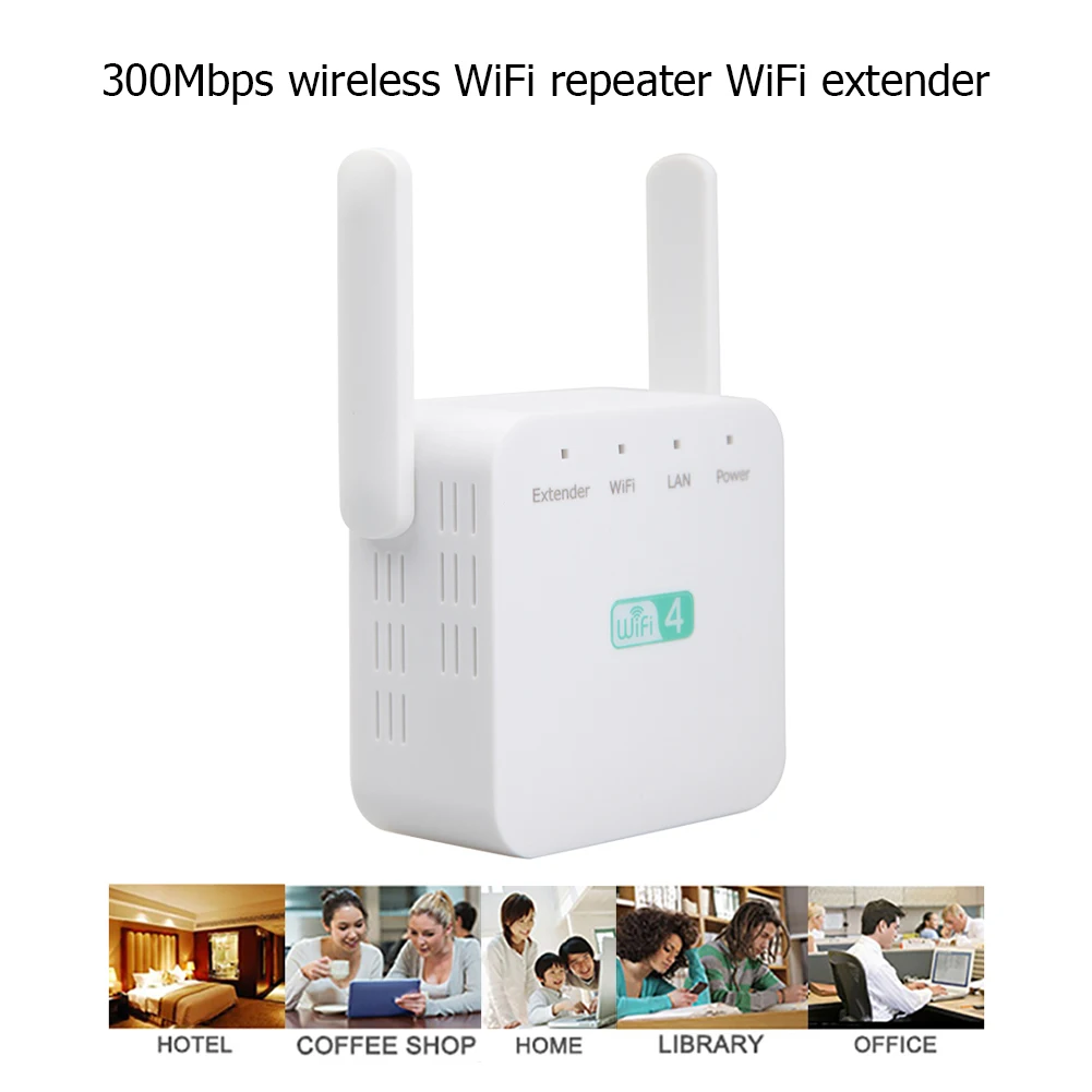 

WiFi Repeater 2.4GHz 300Mbps Wi-Fi Amplifier WiFi Range Extender AP UK Plug